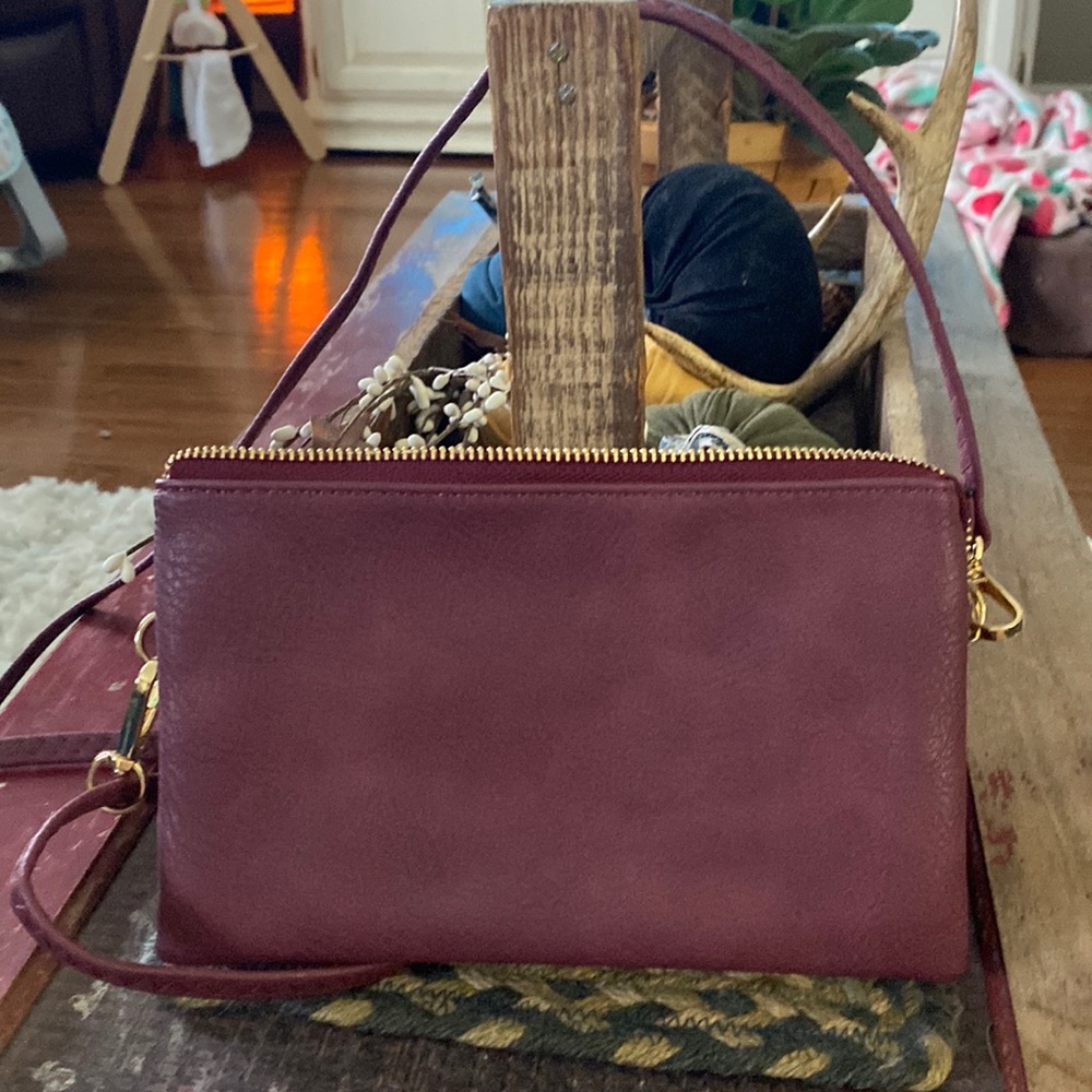 Vegan Jen & Co Purse Crossbody maroon